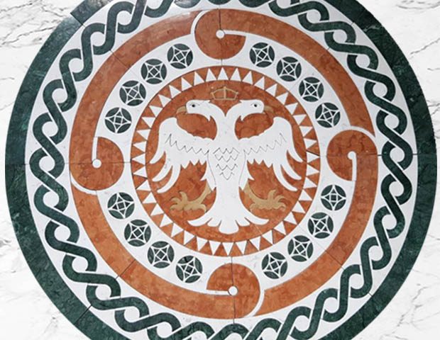 crkva svetog marka vranje kameni pod sa intarzijama i kameni tronovi za ikone (12)