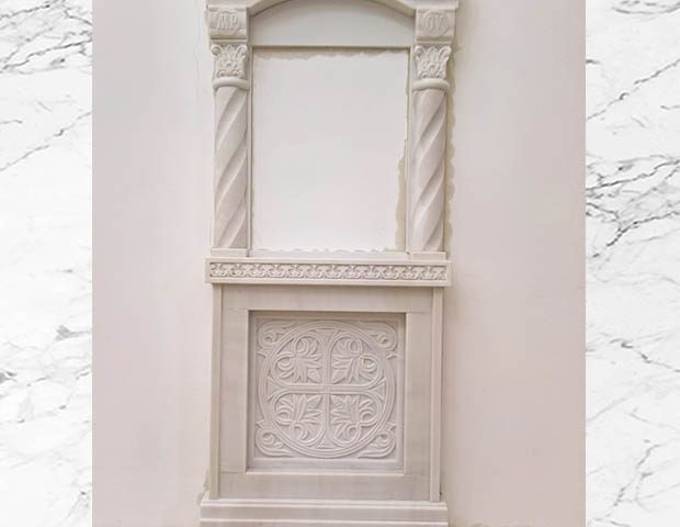 crkva svetog marka vranje kameni pod sa intarzijama i kameni tronovi za ikone (5)