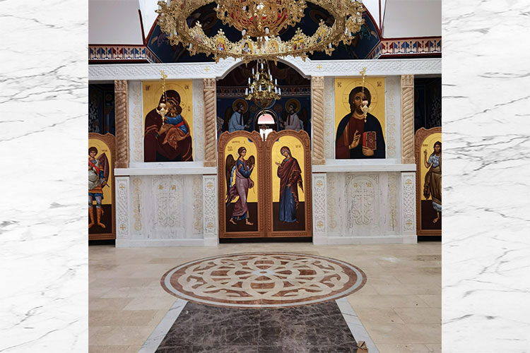 Камени иконостас црква обновљење храма Светог Георгија Чачак 1