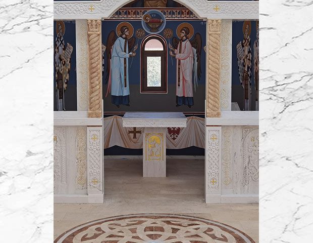 Камени иконостас, Свети Престо и камени под са интарзијама